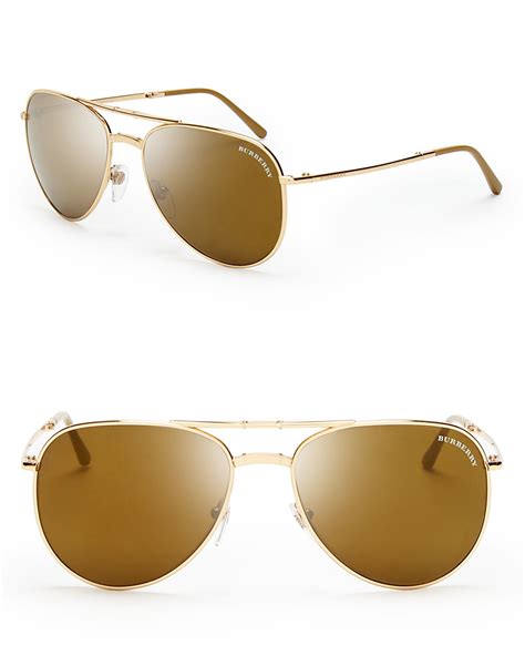 burberry gold aviator sunglasses|Shield Aviator Sunglasses in Gold .